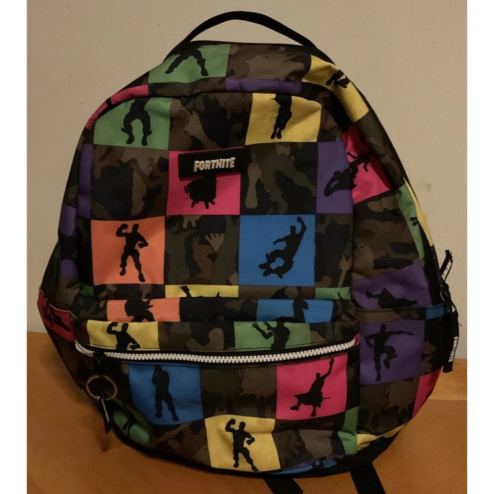 Fortnite Kids' Big Multiplier Backpack w/ Laptop Sleeve Camo Neon Colors‎